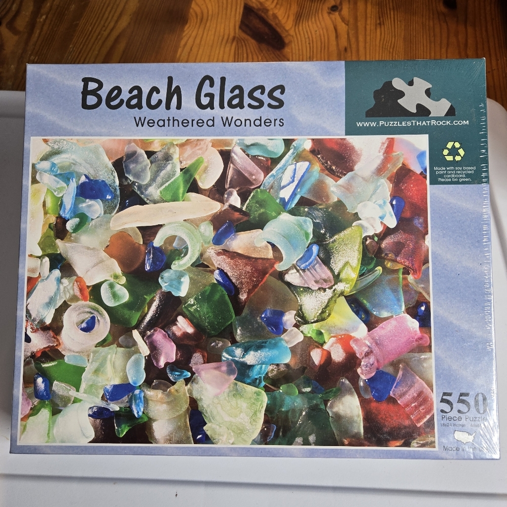Beach Glass 550 Piece Jigsaw Puzzle 18x24 Puzzles That Rock 2011 Age 12+ SEALED
